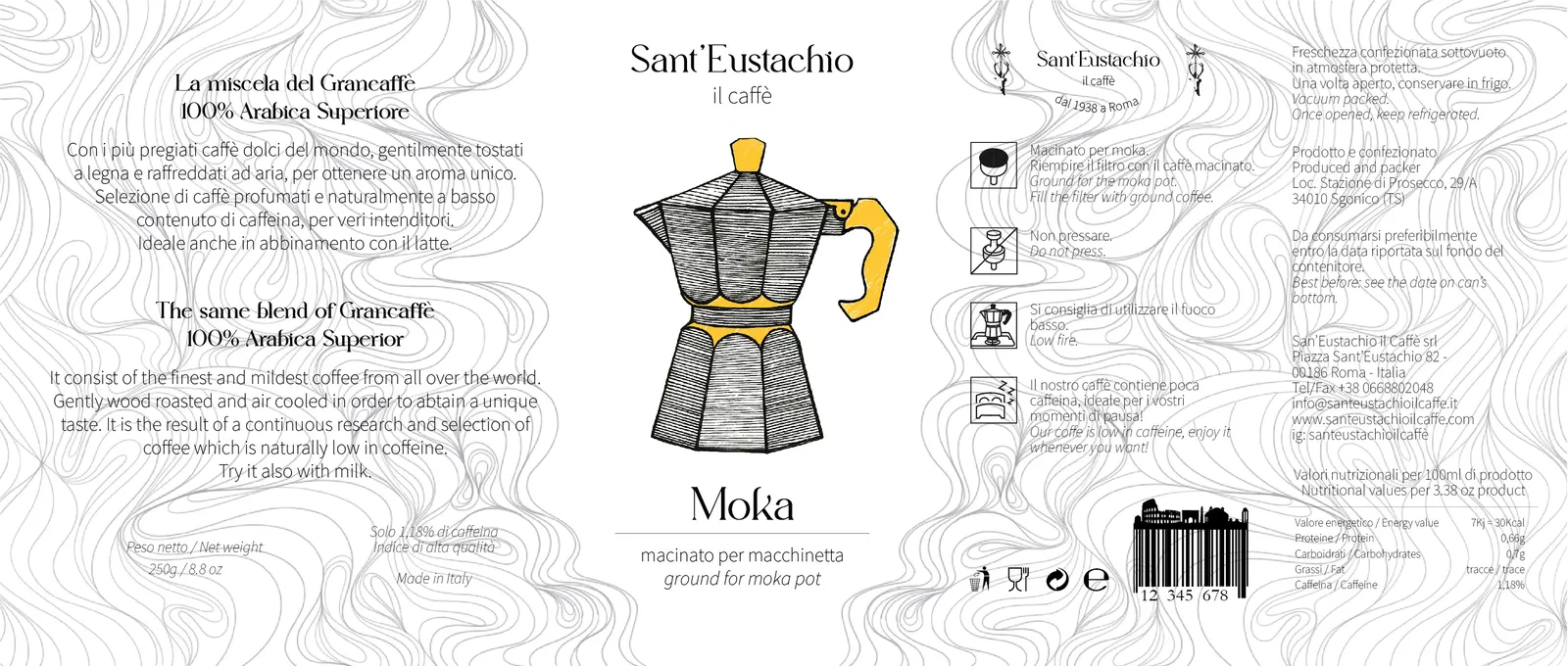 Sant'Eustachio etichetta tavola disegno 1